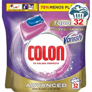 Detergente Cápsulas Vanish Todo en 1 Ropa Blanca y de Color Colon 32.06 Dosis