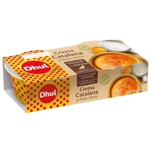 Dhul Crema Catalana Elaborado al Baño Maria con Leche Recogida Diariamente Dhul 2 X 100 G. 200 G