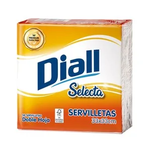 Diall Selecta Servilletas de Celulosa (33 X 33 Cm) de Doble Hoja 50 Uds.