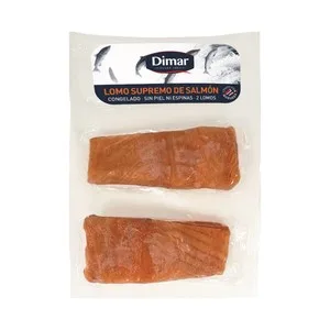 Dimar Lomo Supremo de Salmón Congelado, sin Piel ni Espinas 2 Uds. 230 G