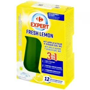 Disco Gel WC 3en1 Limón Carrefour Expert 12 Ud.