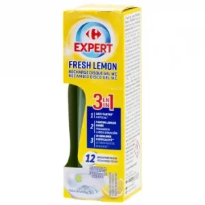 Disco Gel WC Recambio 3en1 Limón Carrefour Expert 12 Ud.