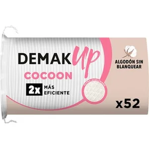 Discos Desmaquillantes Ovalados Cocoon Algodón sin Blanquear con Textura Acolchada 3d Demak UP