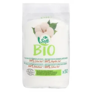 Discos Desmaquillantes Suaves Avalados Ecológicos Soft Bio Carrefour 50 Ud.