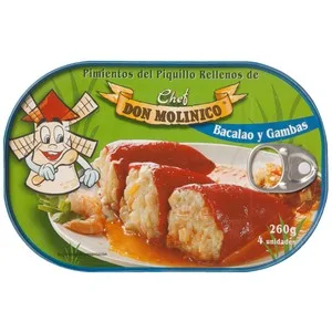 DON Molinico Pimiento Relleno de Bacalao y Gambas 260g 260 G