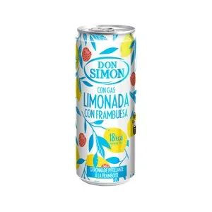 DON Simon Bebida con Gas de Limonada con Frambuesa, en Fomarto Lata, 330 Ml.