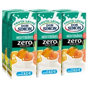 DON Simon Bebida de Leche y Zumo de Frutas Mediterraneas Funciona Max 6 X 200 Ml. 1200 ML