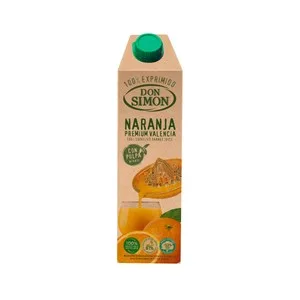 DON Simon Zumo Exprimido de Naranja con Pulpa Brick de 1 L. 1000 ML