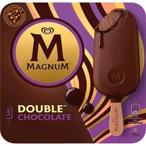 Double Helado con Doble Cobertura de Chocolate sin Gluten 3 Unidades Magnum