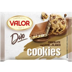 Duo Chocolate con Leche y Blanco con Trozos de Cookies Valor