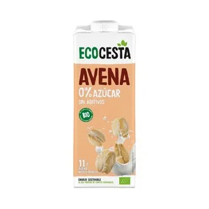 Ecocesta Bebida de Avena Ecológica, sin Azúcar y Apta para Veganos 1 L. 1000 ML