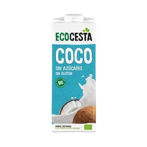 Ecocesta Bebida Vegetal de Coco Ecológica, sin Azúcar 1 L. 1000 ML