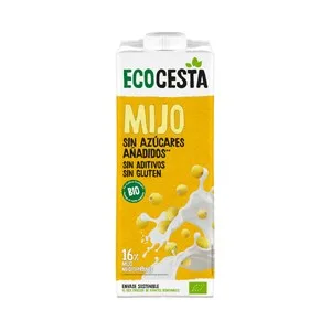 Ecocesta Bebida Vegetal de Mijo, Ecológica y sin Azúcares Añadidos 1 L. 1000 ML