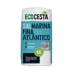 Ecocesta Sal Marina Fina del Atlántico, Ecológica 1 Kg. 1000 G