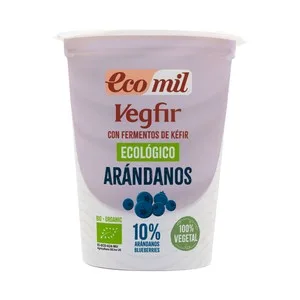 Ecomil Vegfir de Almendra (con Fermentos de Kéfir) con Arándanos Ecológicos 370 G.