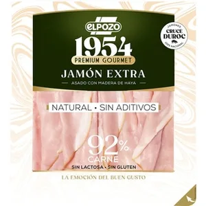 Edición 1954 Premium Gourmet Jamón Extra Asado con Madera de Haya Natural sin Aditivos en Lonchas sin Gluten sin Lactosa Envase 130 G Elpozo
