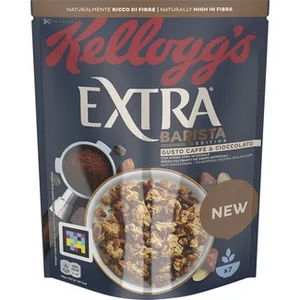 Edicion Barista Cereales de Desayuno de Avena Integral  con Café y Chocolate  Kellogg's Extra 350 G