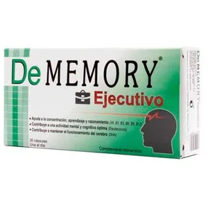DE Memory Ejecutivo Complemento Alimenticio que Contribuye a la Mejora de la Concentración y el Razonamiento 30 Uds.
