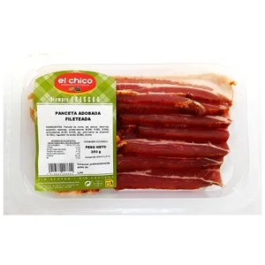 EL Chico Panceta Adobada Cortada en Filetes 350 G.