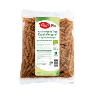 EL Granero Integral Pasta Macarrones de Trigo (espelta Integral Ecológica) 500 G.