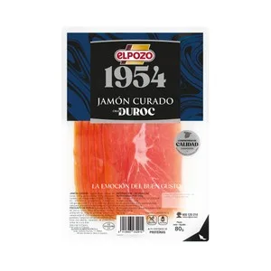 EL Pozo 1954 Jamón Curado Cruce Duroc Cortado en Finas Lonchas 80 G.