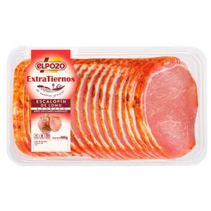 EL Pozo Extratiernos Escalopín de Lomo Adobado, sin Gluten y sin Lactosa 600 G.