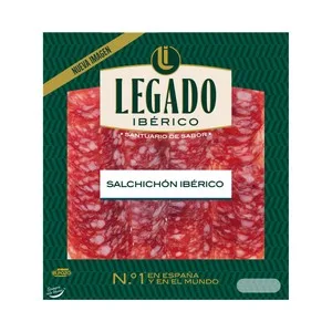 Legado Ibérico de el Pozo Salchichón Ibérico, Elaborado sin Gluten y Cortado en Finas Lonchas 75 G.