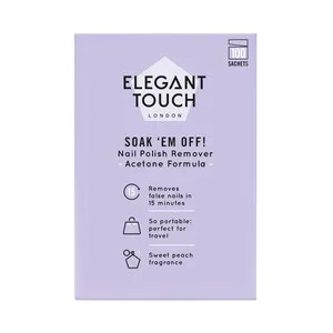 Elegant Touch Sobres Individuales para Retirar Uñas Postizas 100 Uds.