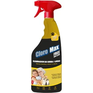 Eliminador de Orina de Mascotas sin Lejía Elimina Manchas y Olores Seguro para Familias y Mascotas Cloro MAX 750 ML