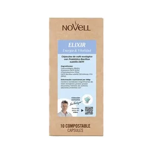 Novell Elixir Cápsulas de Café Ecológico con Próbioticos, 10 Uds.