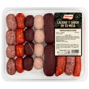 Emcesa Bandeja con Preparado para Barbacoa Grande (6 Personas), Elaborado sin Gluten. 750 G