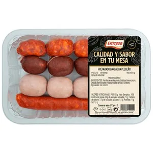 Emcesa Bandeja con Preparado para Barbacoa Pequeña (3 Personas), Elaborado sin Gluten 375 G
