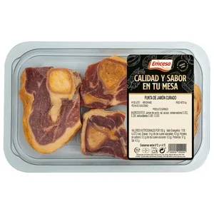 Emcesa Bandeja de Puntas de Jamón Curado, sin Gluten 250 G.