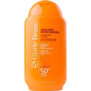 Emulsión Bronceadora Spf-50+ con Vitaminas C y e Resistente al Agua Gisele Denis