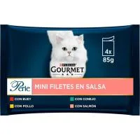Alimento en Salsa para Gato Gourmet Perle, Pack 4x85 G