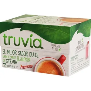 Endulzante 0 Calorías de la Hoja de Stevia 40 Sobres  Truvia 40 G