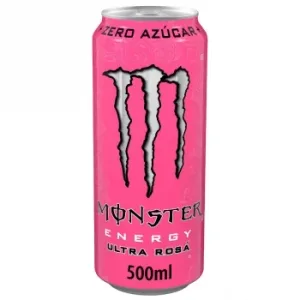 Monster Energy Bebida Energética Ultra Rosa sin Azúcar Lata 500 Ml.