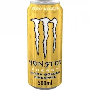 Monster Energy Ultra Golden Bebida Energética Pineapple sin Azúcar Lata 500 Ml.