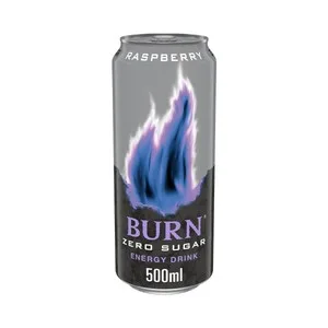 Burn Energy Zero Sugar Raspberry Bebida Energética Zero Azúcares de Frambuesa Lata de 500ml 500 ML