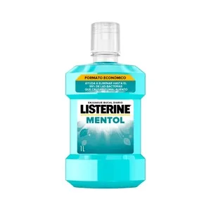 Listerine Enjuage Bucal de Uso Diario sin Alcohol, con Sabor Suave a Mentol Listerine 1 L. 1000 ML