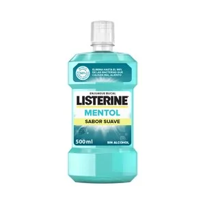 Listerine Enjuague Bucal de Uso Diario con Sabor Suave a Mentol Listerine 500 Ml.