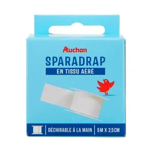 Producto Alcampo Esparadrapo de Tela 5 M X  2.5 Cm, que Puede Ser Cortado con la Mano.