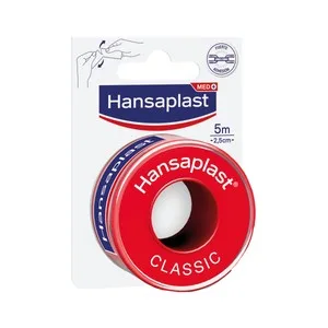 Hansaplast Esparadrapo Satinado 5 Metros X 2,5 Centímetros Hansaplast 500 UD