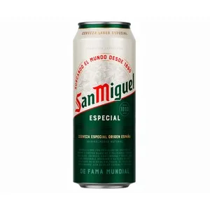 SAN Miguel Especial Cerveza de Color Dorado Brillante con Ligero Amargor Lata 50 Cl. 500 ML
