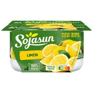 Sojasun Especialidad de Soja con Pulpa de Limón 4 X 100 G. 400 G