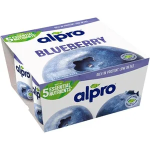 Especialidad Vegetal de Soja con Arándanos Pack 4 sin Gluten sin Lactosa Alpro
