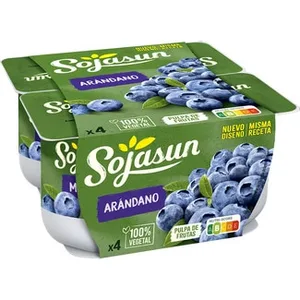 Especialidad Vegetal de Soja con Arándanos sin Gluten sin Lactosa Pack 4 Sojasun