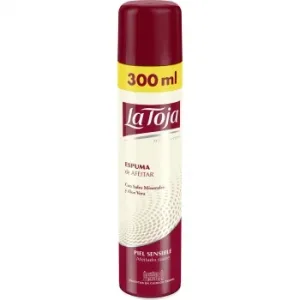 Espuma de Afeitar con Sales Minerales y Aloe de Vera para Piel Sensible la Toja 300 Ml.