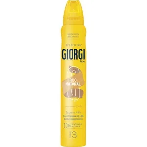 Espuma Rizo Natural Apta Método Curly Anti Encrespamiento Hidratación 24 H Fijación 3 0% Siliconas y Alcohol Giorgi