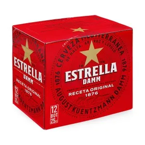 Estrella Damm Cervezas Pack 12 Uds. X 25 Cl. 3000 ML